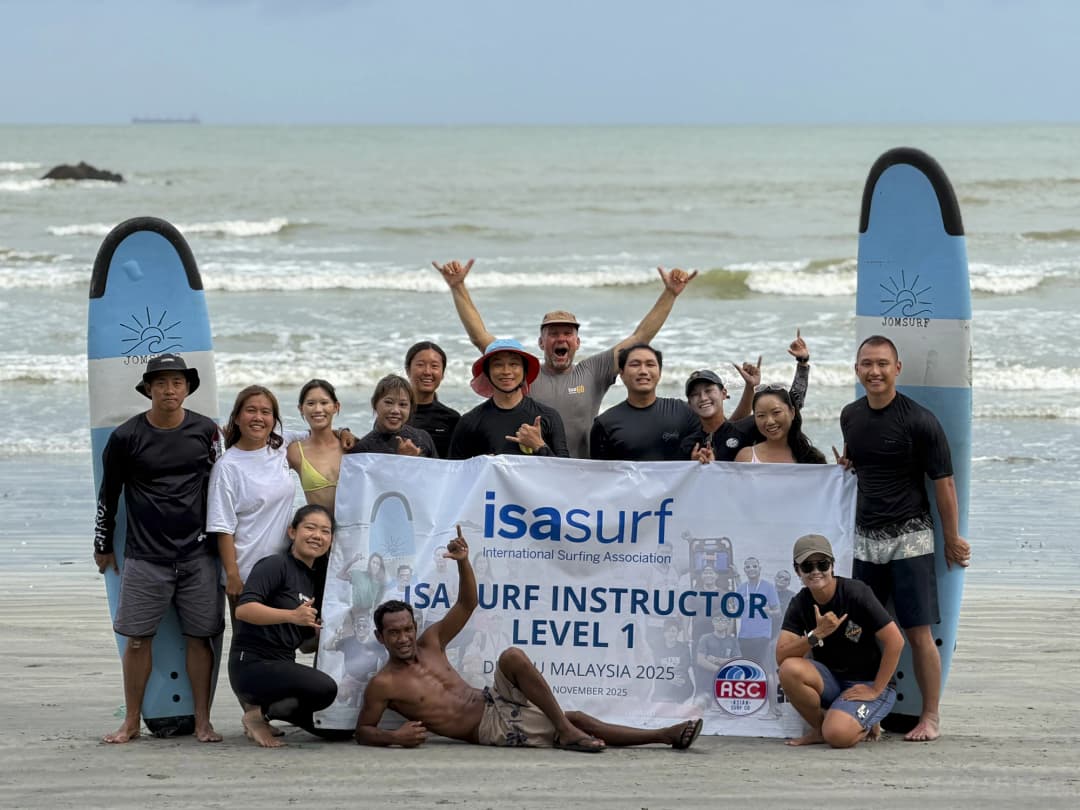 ISA Surf Instructor Level 1 Course Presented by JomSurf Concluded in Desaru, Malaysia